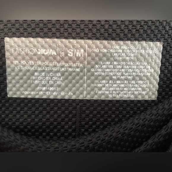 Woman’s Black Fashion Nova Leggings - Picture 2 of 3